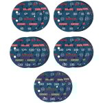Enseignant o780 ensemble de disques de polissage en feuille, 125 mm, g60, g80, g120, g180, g240, 55 pices ...