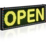 Enseigne lumineuse led programmable 99x35 cm, panneau d'affichage numerique couleur pleine p10, gif a ... Enseigne lumineuse led programmable 99x35 cm, panneau d'affichage numerique couleur pleine p10, gif a ...