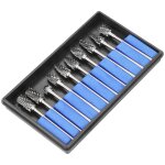 Ensemble de 10 fraises rotatives en acier au carbure de tungst�ne pour le travail des m�taux et la sculpture ...