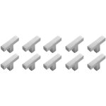 Ensemble de 10 poign�es de placard de cuisine en acier inoxydable, carr�es, � un trou, longueur 50 mm, ...