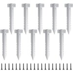 Ensemble de 10 supports m�talliques pour traverses de chemin de fer avec vis, pour parterres de fleurs ...