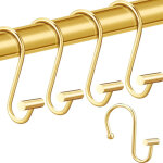 Ensemble de 12 anneaux de rideau de douche d�coratifs en laiton, adapt�s aux barres de douche de salle ...