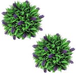 Ensemble de 2 boules de buis artificiel avec lavande 28 cm vidaxl Ensemble de 2 boules de buis artificiel avec lavande 28 cm vidaxl
