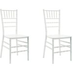 Mediawave store - ensemble 2 chaises chiavari blanc design classic pour catering vintage