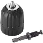 Ensemble de 2 mandrins � serrage manuel 10 mm pour perceuse sans cl� avec outils de quincaillerie