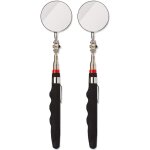 Ensemble de 2 miroirs d'inspection t�lescopiques ronds de 2 pouces, s'�tend jusqu'� 24, 5 pouces, noir ...