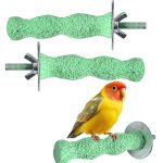 Ensemble de 2 perchoirs lavables, pierre � aiguiser le bec et lime � ongles pour perruches et petites ...