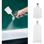Ensemble de 2 pièces de pistolet pulvérisateur en plastique, gobelet, raccord fileté, pièces, accessoires ... Ensemble de 2 pièces de pistolet pulvérisateur en plastique, gobelet, raccord fileté, pièces, accessoires ...