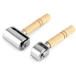 Ensemble de 2 rouleaux de presse � chaud pour colle � cuir, rouleau de presse en acier inoxydable, pour ...