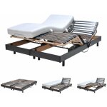 Le quai des affaires - ensemble 2 sommiers relaxation lectrique flexpur 80x200 / noir / 200x156x33