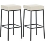 Clp - ensemble de 2 tabourets de bar montr�al en cr�me, schwarz