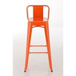 Ensemble de 2 tabourets hauts avec dossier métallique de style industriel dans différentes couleurs colore ... Ensemble de 2 tabourets hauts avec dossier métallique de style industriel dans différentes couleurs colore ...
