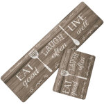 Ensemble de 2 tapis de cuisine anti - fatigue antid�rapants et rembourr�s, imperm�ables et confortables, ...