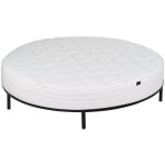 Ensemble 220 x 220 cm sommier + matelas rond p. 25cm - roma de ysme