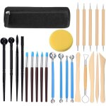 Ensemble de 25 outils de sculpture sur argile, comprenant des outils � pointe de stylo � bille et des ...