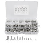 Ensemble de 250 vis � m�taux m2 / m2. 5 / m3 / m4 / m5 / m6 / m8 / m10 pour ordinateur portable / clavier ...
