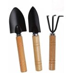 Ensemble de 3 outils de jardin pour enfants - r�teau, b�che et manche de pelle, s�curit� pour jardin ...