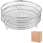 Ensemble de 3 pices pour friteuse  air chaud, en acier inoxydable 304, panier  friture, compatible ...