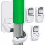 Ensemble de 3 pices, support mural pour balai et serpillire, sans perage, pinces pour balai et serpillire, ...