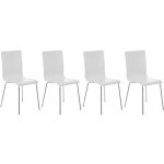 Clp - ensemble de 4 chaises de visiteurs avec des formes ergonomiques modernes diverses couleurs colore ...