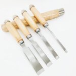 Ensemble de 4 ciseaux � bois, manche en acier � haute teneur en carbone, outils d'atelier, ciseaux � ...