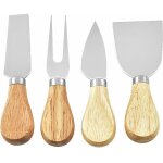 Ensemble de 4 couteaux � fromage avec manche en bois d'acacia