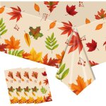 Ensemble de 4 nappes d'automne en plastique, motif citrouille et feuille d'�rable, � carreaux, jetables ...