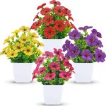 Ensemble 4 plantes artificielles � assembler ? d�coration printani�re pour table, bureau et int�rieur ...
