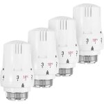Ensemble de 4 robinets thermostatiques de radiateur, t�tes de radiateur thermostatiques, robinets thermostatiq ...