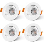 Ensemble de 4 spot led encastrable extra plat 7w spots de bains salle led encastr� blanc neutre 4000k ...