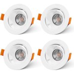 Ensemble de 4 spot led encastrable extra plat 7w spots de bains salle led encastr� blanc neutre 4000k ...