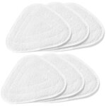 Ensemble de 6 balais vapeur de rechange, accessoires compatibles vileda, lavables � la machine, blanc ...