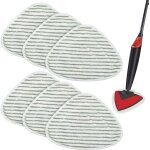 Ensemble de 6 balais vapeur de rechange, accessoires compatibles vileda, lavables � la machine, gris