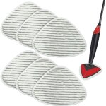 Ensemble de 6 balais vapeur de rechange, accessoires compatibles vileda, lavables  la machine, gris