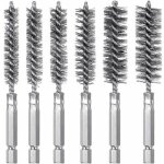 Ensemble de 6 brosses  trou en mtal  tige hexagonale en acier inoxydable, brosse  pistolet  tige ...