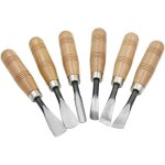 Ensemble de 6 gouges � main professionnelles pour sculpture sur bois, ciseaux, couteaux, outils � main ...