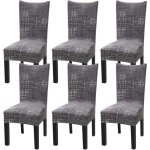 Ensemble de 6 housses de chaise extensibles universelles pour chaise de salle  manger de style nordique ...