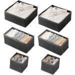 Ensemble de 6 organisateurs de tiroirs, syst�me d'organisation pour placard et table � langer, id�al ...