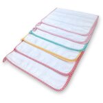 Ensemble de 6 serviettes de pollicino  asile sont bordes d'une couleur unie avec de la toile ada  ...