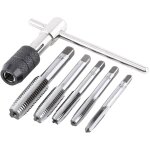Ensemble de 6 tarauds à vis et clé en forme de t kit d'outils à main pour taraudage Ensemble de 6 tarauds à vis et clé en forme de t kit d'outils à main pour taraudage
