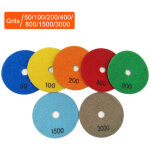 Ensemble de 7 disques de polissage diamant�s de 10 cm (4 pouces) pour granit, b�ton et marbre, utilisables ...