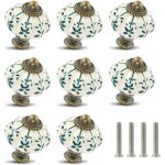 Ensemble de 8 boutons d'armoire en c�ramique en forme de citrouille, boutons de commode vintage, boutons ...