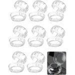 Ensemble de 8 prot�ge - boutons universels pour cuisini�re avec verrouillage de s�curit� enfant transparent, ...