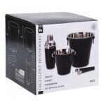 Ensemble d'accessoires pour boissons en acier inoxydable, 4 pices, noir