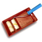 Ensemble bac  peinture kit anti gouttes 1 monture 2 pattes de lapin polyamide ou velours largeur 100 ...