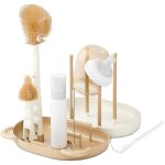 L'ensemble de brosses � biberon portatives sans bpa pour b�b� comprend une brosse � t�tine, une brosse ...