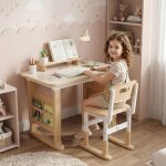 Ensemble bureau et chaise pour enfant, r�glable en hauteur, tables et chaises d'apprentissage, table ...