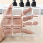 Ensemble de but�es de porte carr�es transparentes - lot de 12 amortisseurs de poign�e de porte en caoutchouc ...