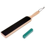 Ensemble de ceintures d'aff�tage en cuir double face avec p�te � aiguiser et bloc de lames pour aff�ter ...