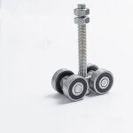 Ensemble de chariots � roue pour porte coulissante galets en fer galvanis� antirouille capacit� 50 kg ...